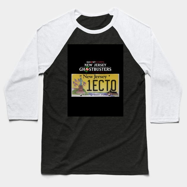 NJ Ecto 1-ATC Baseball T-Shirt by GCNJ- Ghostbusters New Jersey